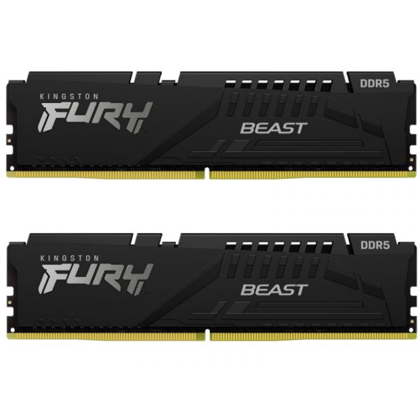 Kingston FURY Beast Black 32GB DDR5 5200Mhz CL40 (Kit of 2) Memória (KF552C40BBK2-32)