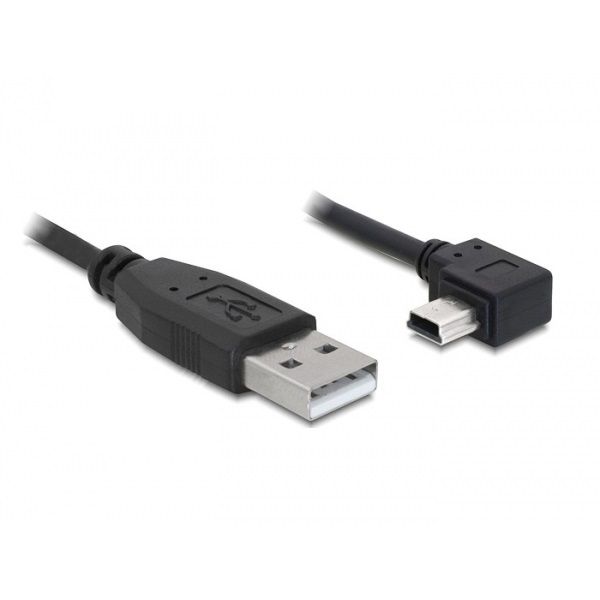 Delock kábel USB 2.0-A to USB mini-B 5pin 90 fokos, 3m (DL82683)