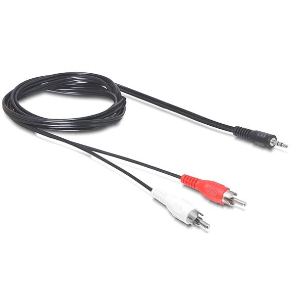 Delock kábel, audio DC jack 3.5 mm apa > 2 x RCA apa, 5 m (84212)