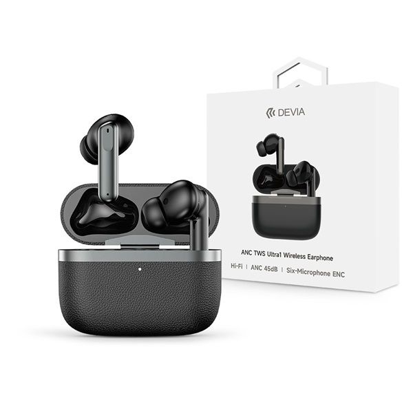 Devia TWS-Ultra1 ANC Bluetooth sztereó headset - fekete (ST120792)