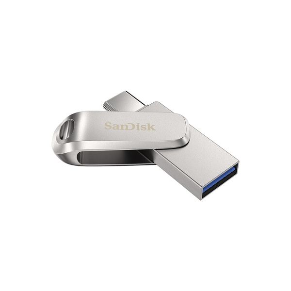 SanDisk DUAL DRIVE LUXE 128GB USB-C/A 3.0 pendrive (00186464) ezüst