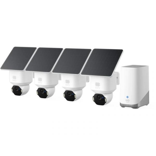 ANKER eufy SoloCam E42 - 4db Cam / 1db HomeBase3 / 4db SolarPanel - EU, White (E8173322)