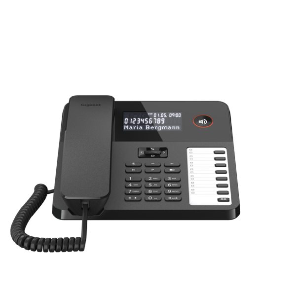 GIGASET Telefon DESK 600 telefon, fekete (S30350-H224-S201)