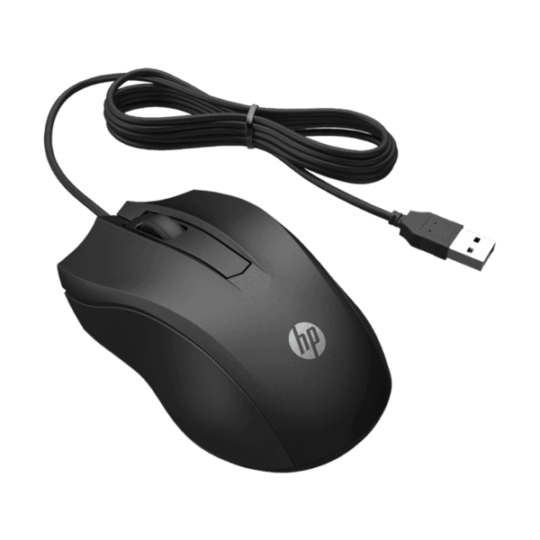 HP 100 Vezetékes Egér (6VY96AA) fekete