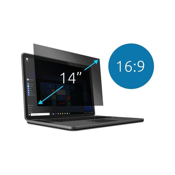 KENSINGTON Monitorszűrő, betekintésvédelem, 14" 16:9 notebookhoz, levehető (626462)