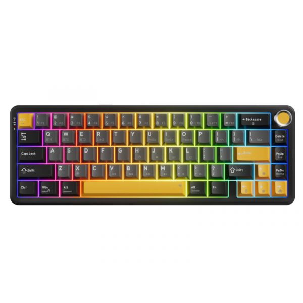 MARVO TITAN 65 vezeték nélküli gaming billentyűzet - Fekete - US /Banana Crystal Linear/ (KG984W)