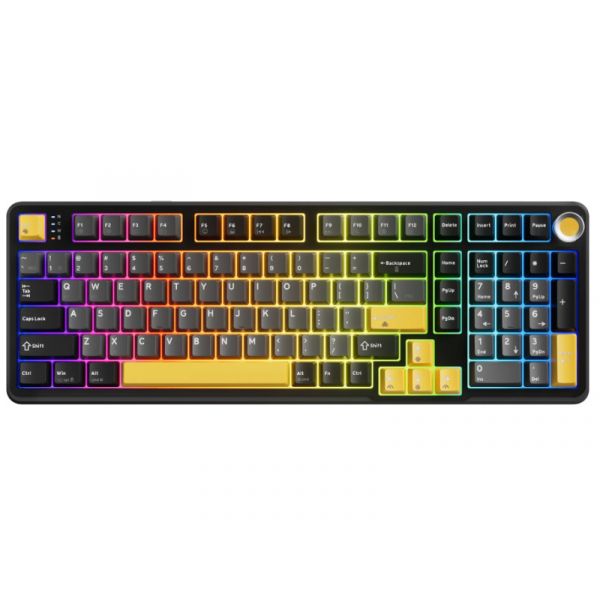 MARVO TITAN 98 vezeték nélküli gaming billentyűzet - Fekete - US /Banana Crystal Linear/ (KG986W)