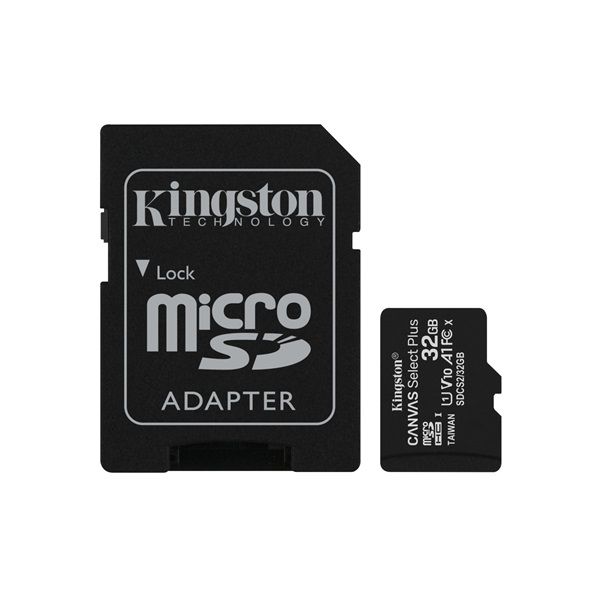 Kingston 32GB MicroSDHC Memóriakártya + Adapter (SDCS2/32GB)