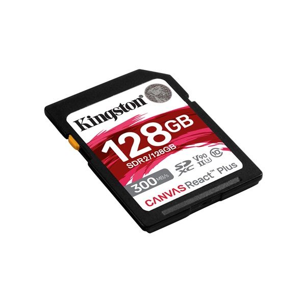Kingston SDXC Canvas React Plus 128GB UHS-II/U3/C10 Memóriakártya (SDR2/128GB)
