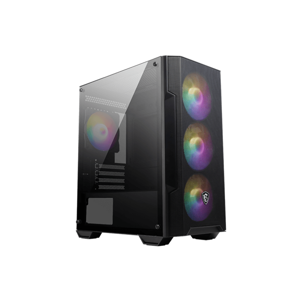 MSI Micro ATX FORGE M100A Üvegfalú PC Ház Tápegység nélkül (MAG FORGE M100A) fekete