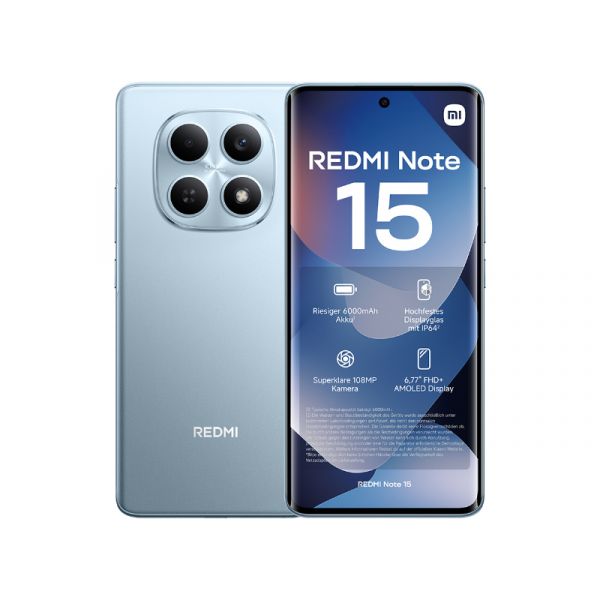 Xiaomi Redmi Note 15 4G 8+256GB Dual Sim (MZB0MOIEU) Glacier Blue
