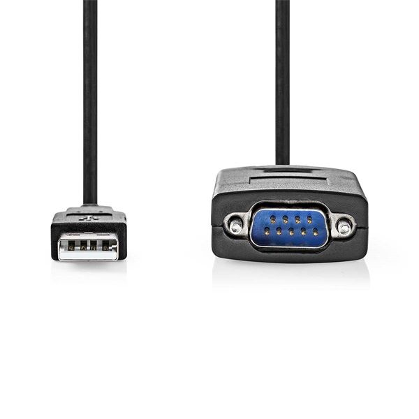 Nedis USB - RS232 kábel, 90cm (CCGW60852BK09)
