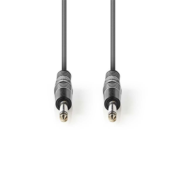 Nedis félprofi audió kábel COTH23000GY15, 2 x 6,35mm monó jack dugó, hossz 1.5m, rugalmas