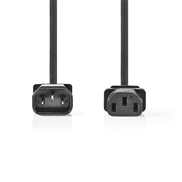 Nedis táp kábel IEC-320-C14 - IEC-320-C13, 2m (CEGL10500BK20)
