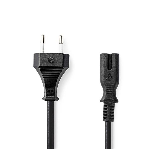 Nedis táp kábel IEC-320-C7, 2 x 0.75 mm, hossz 5m, CEGL11040BK50