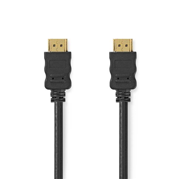 Nedis ultra HD HDMI kábel CVGL34060BK15, HDMI dugó - dugó, 4K@60Hz, ARC, 18 Gbps, aranyozott csatlakozók, hossz 1.5m
