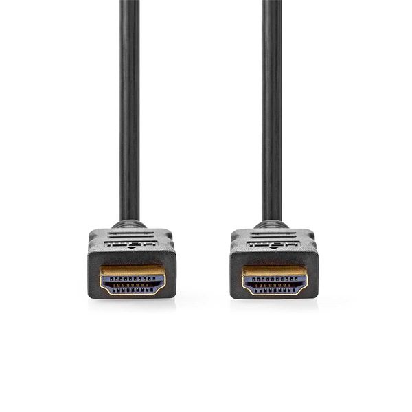 Nedis ultra HD HDMI kábel CVGL34060BK20, HDMI dugó - dugó, 4K@60Hz, ARC, 18 Gbps, aranyozott csatlakozók, hossz 2m
