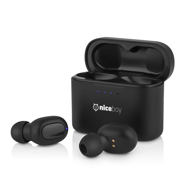 Niceboy HIVE Podsie Wireless Bluetooth Fülhallgató Hordozóval (HIVE-PODSIE) Fekete