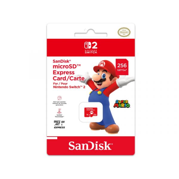 Sandisk microSD Express kártya Nintendo Switch 2 konzolhoz 256 GB (N2P602)