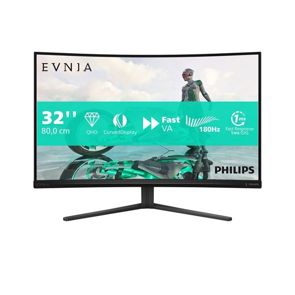 PHILIPS 32" QHD ívelt VA 144Hz Gaming monitor (32M2C3500L/00)