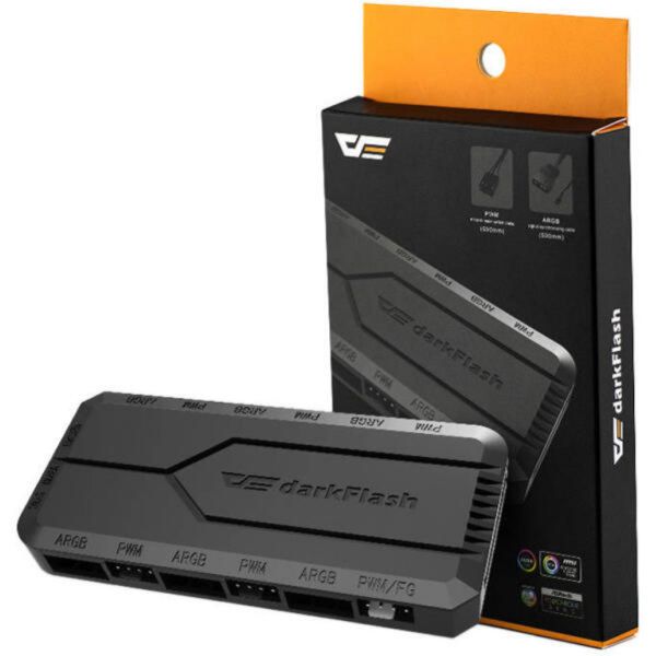 Darkflash RC2 PWM RGB ventilátorvezérlő / számítógépes modul (fekete) (RC2)