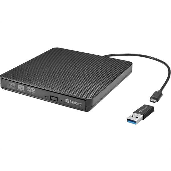 SANDBERG Külső meghajtó, USB-C/A DVD Drive (136-62)