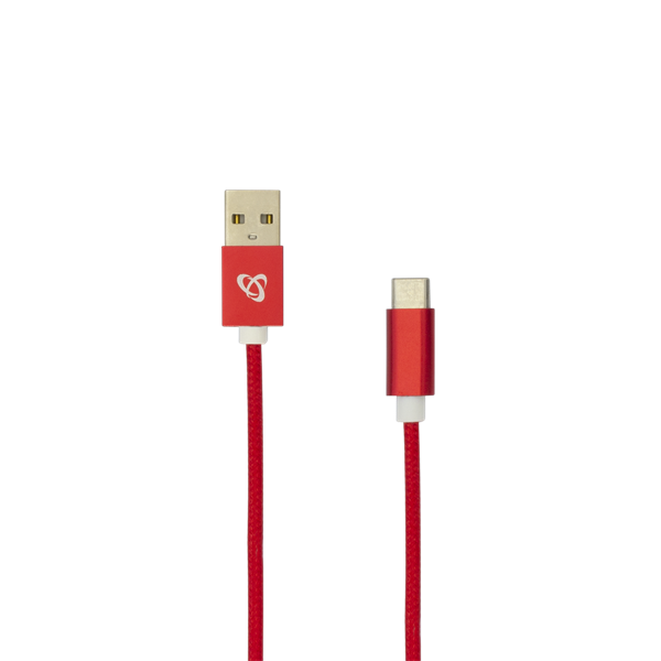 SBOX USB Male -> TYPE-C Male Kábel (USB-TYPEC-15R) piros