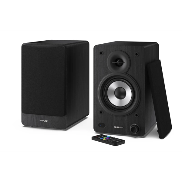 SHARP CP-SS30BK 2.0 Polchangszóró, 60W, USB/Bluetooth, Fekete