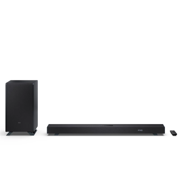 SHARP Q HT-SBW53121(BK) 3.1.2 Dolby Atmos / DTS:X Vezeték nélküli hangprojektor mélynyomóval, Fekete (HT-SBW53121(BK))