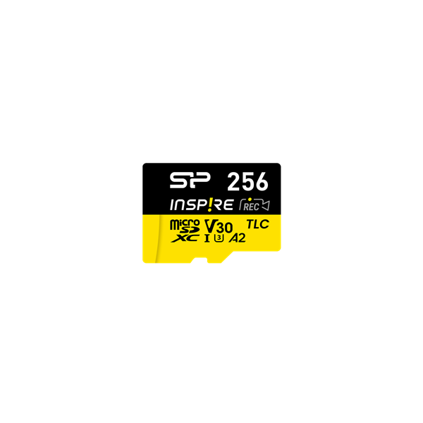 SILICON POWER Memóriakártya MicroSDXC 256GB CL10 A1 UHS-I U1 V30, Inspire