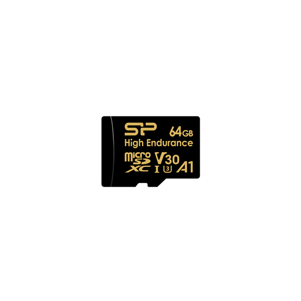 SILICON POWER Memóriakártya MicroSDXC 64GGB CL10 UHS-I U3 V30 A1, Golden Series High Endurance