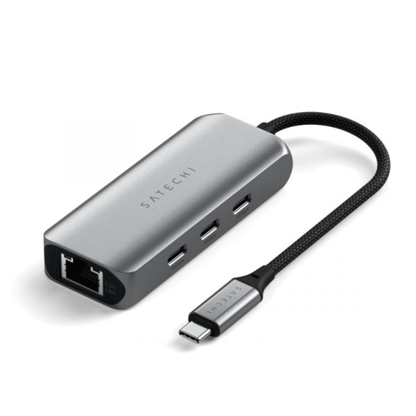 Satechi 4-in-1 USB-C Hub with 2.5 Gigabit Ethernet - Space Gray (ST-H3C25EM)