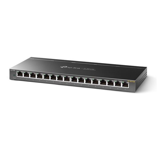 TP-LINK 16x1000Mbps (TL-SG116E) Fémházas Rack-es Easy Smart Switch