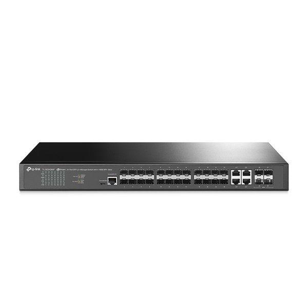 TP-LINK JetStream 24-Port SFP L2+ menedzselhető switch (TL-SG3428XF)