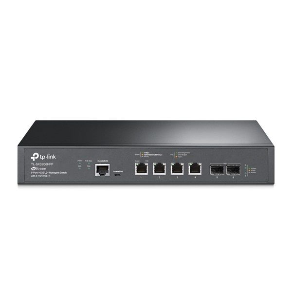 TP-Link JetStream 6-Port 10GE L2+ Menedzselhető Rackes switch (TL-SX3206HPP)