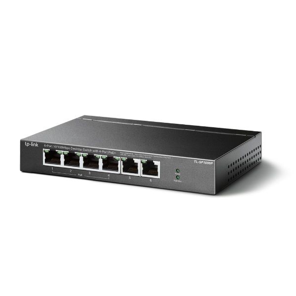 TP-Link TL-SF1006P Fémházas Asztali Switch