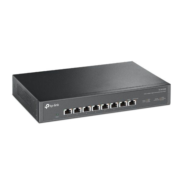 TP-LINK Switch 8x10000Mbps, Fémházas Asztali/Rackes, TL-SX1008