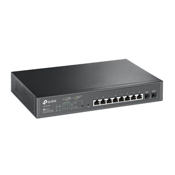 TP-Link  TL-SG1210MP 8x1000Mbps (8xPOE+) + 2xGigabit SFP Fémházas Asztali Menedzselhető Switch