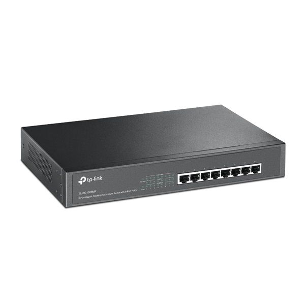TP-LINK 8 portos Fémházas Asztali/Rackes Switch (TL-SG1008MP)