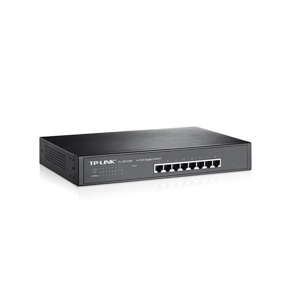 TP-LINK 8 portos Fémházas, Asztali/Rackes Switch (TL-SG1008)