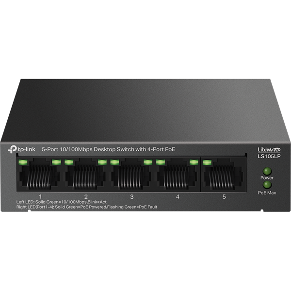 TP-Link LS105LP Fémházas Asztali Switch
