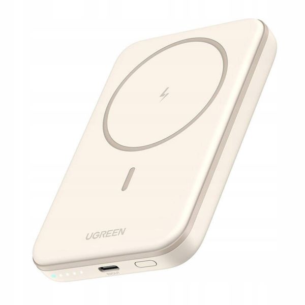 UGREEN Mágneses Powerbank 5000mAh PB560, USB-C, 15W (bézs)