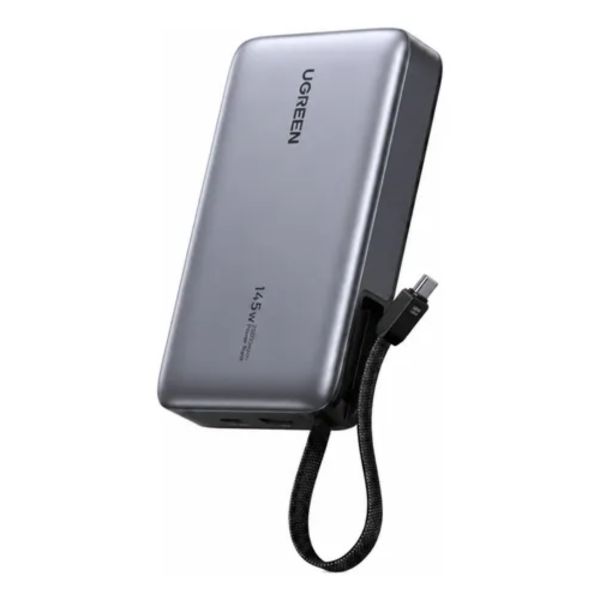 UGREEN Powerbank 20000 mAh PB551, 145W, visszahúzható kábellel