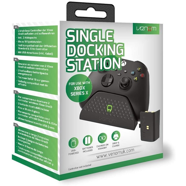 Venom Xbox Series S/X Dupla Töltő állomás + akkumulátor Fekete (VS2880)