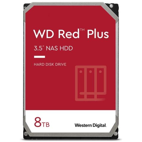 WESTERN DIGITAL 3.5" HDD SATA-III 8TB 5640rpm 256MB Cache, CAVIAR Red Plus (WD80EFPX)