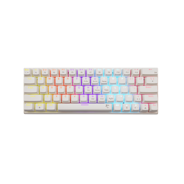 WHITE SHARK WAKIZASHI-2-W/R-US mechanikus billentyűzet angol, fehér, piros switch (GK-002211V2-W/R-US)
