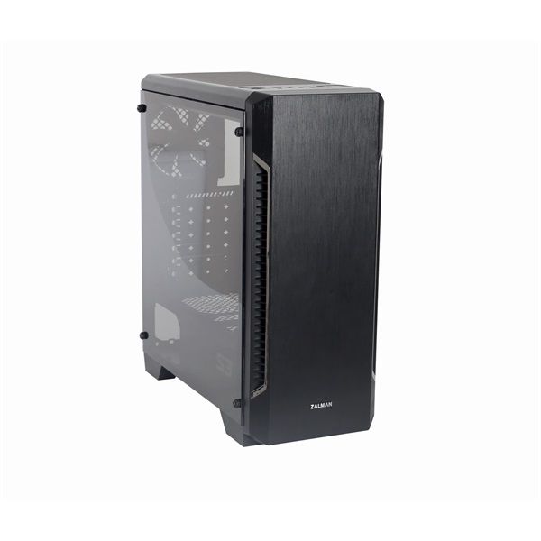 ZALMAN Ház Midi ATX S3TG Üvegfalú PC Ház Tápegység nélkül (S3 TG) Fekete